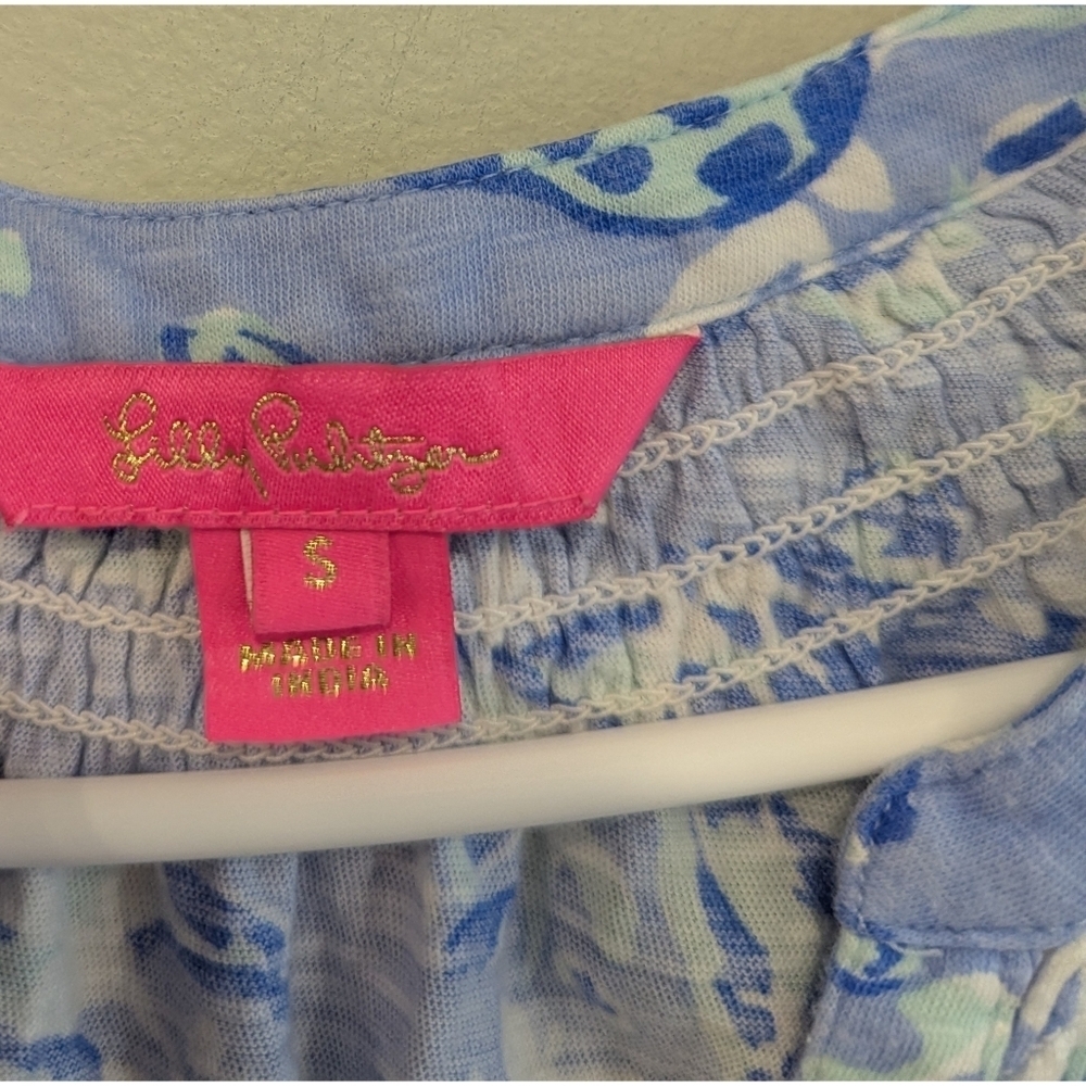 Lilly Pulitzer Essie Cotton Tank Top In Turtley Awesome Size Small - Picture 4 of 5
